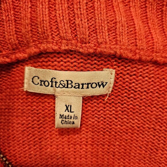 Croft&Barrow Sweater Women XL peachy feminine business Cotton preppy nerd school - Picture 7 of 9